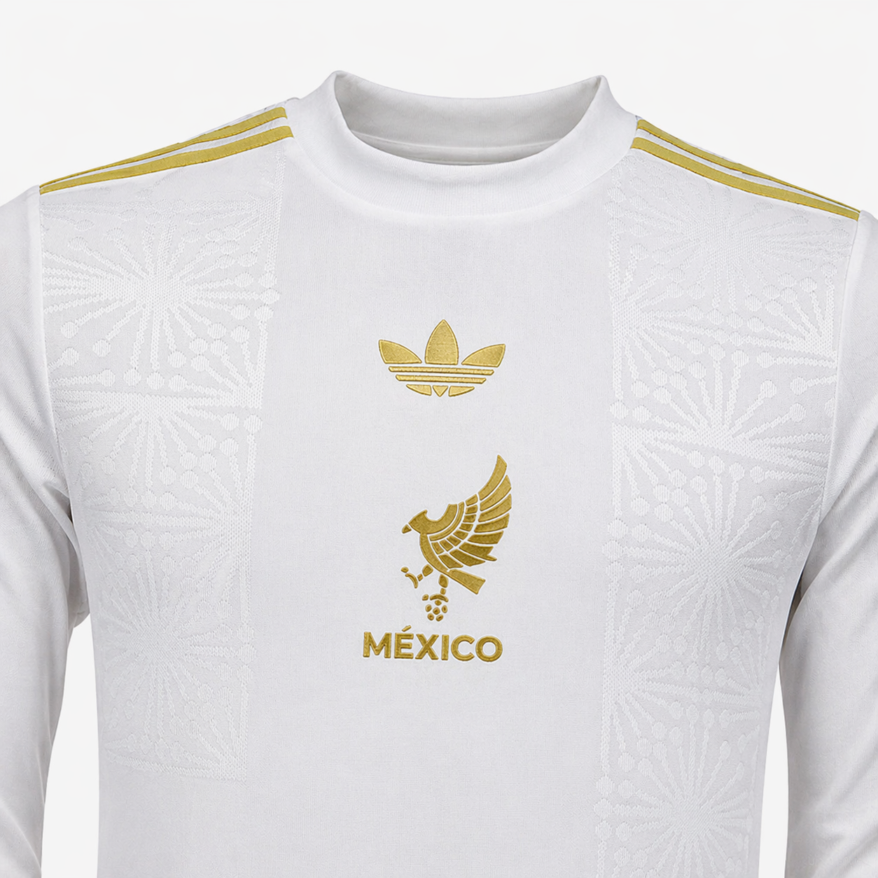 Mexico 2025 Cup Long Sleeve Player Version Gold WHITE