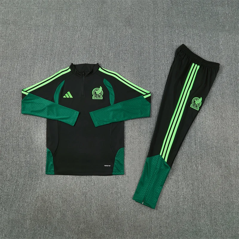 Kids Kit Mexico 26-27 1/4 Zip Tracksuit Black Chandal