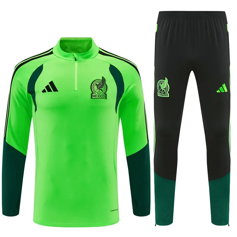 Mexico 26-27 1/4 Zip Tracksuit Green Chandal