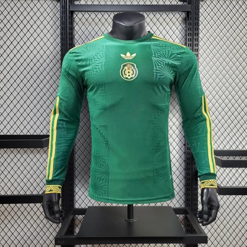 Mexico 2025-2026 Gold Edition Green Long Sleeve Player version