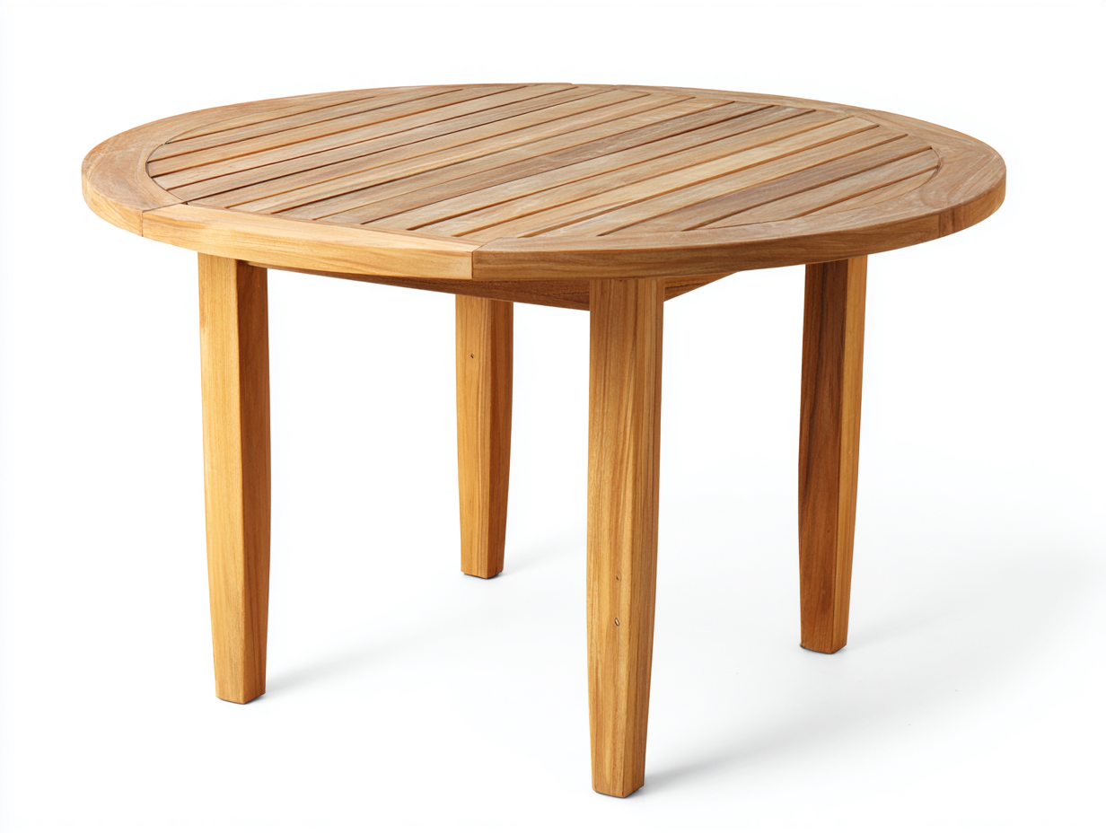 Tavolo da giardino - legno - 110x110x74 cm - naturale - stile minimalista-Raluxmohaus