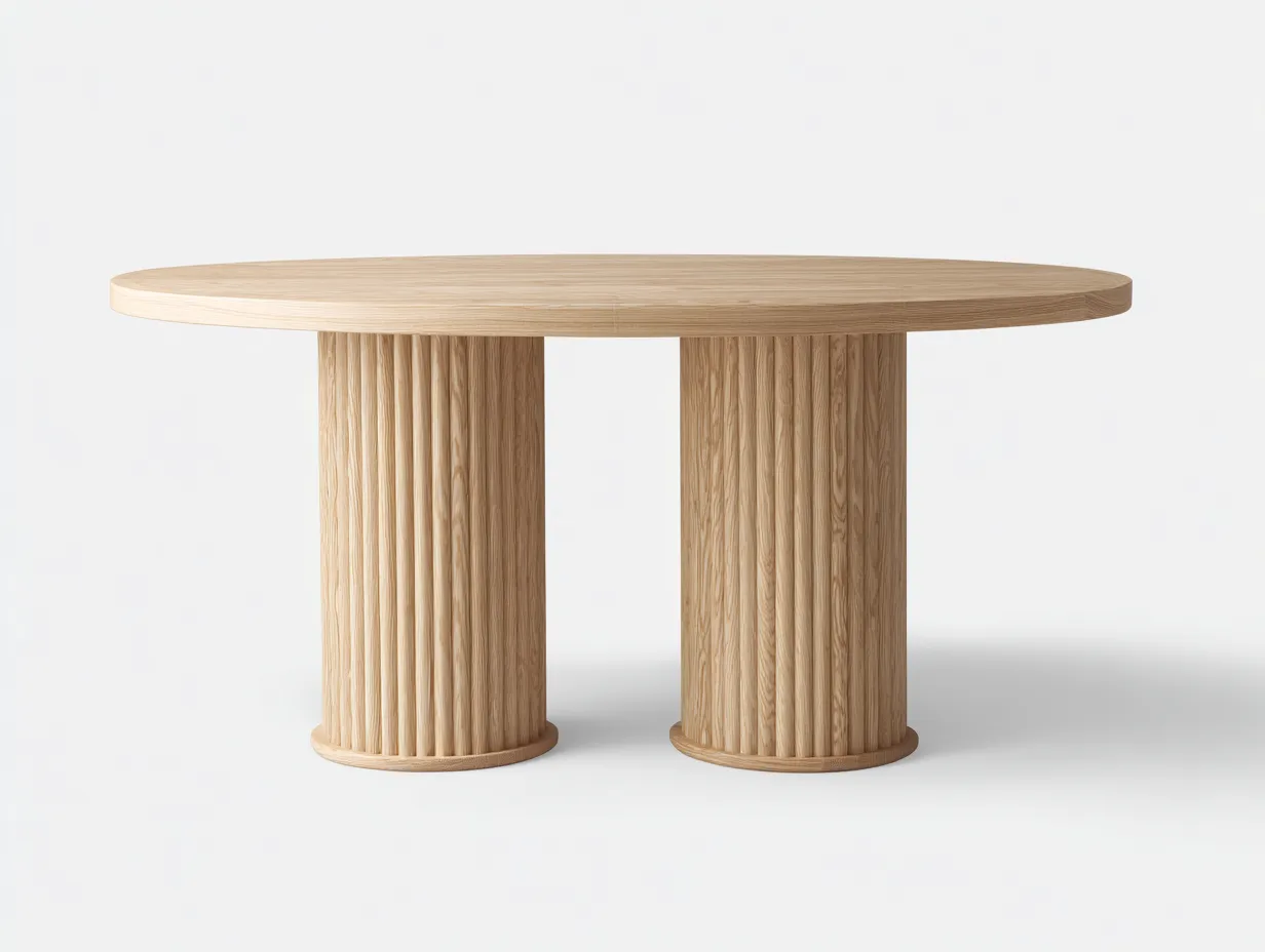 Table de jardin-Bois massif-160 x 120 x 75 cm-Bois naturel clair-Style moderne-Noriaianest