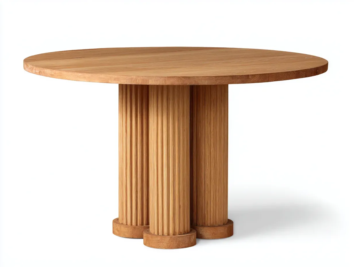 Table de jardin-Bois massif-150 x 150 x 76 cm-Bois naturel-Style moderne classique-Noriaianest
