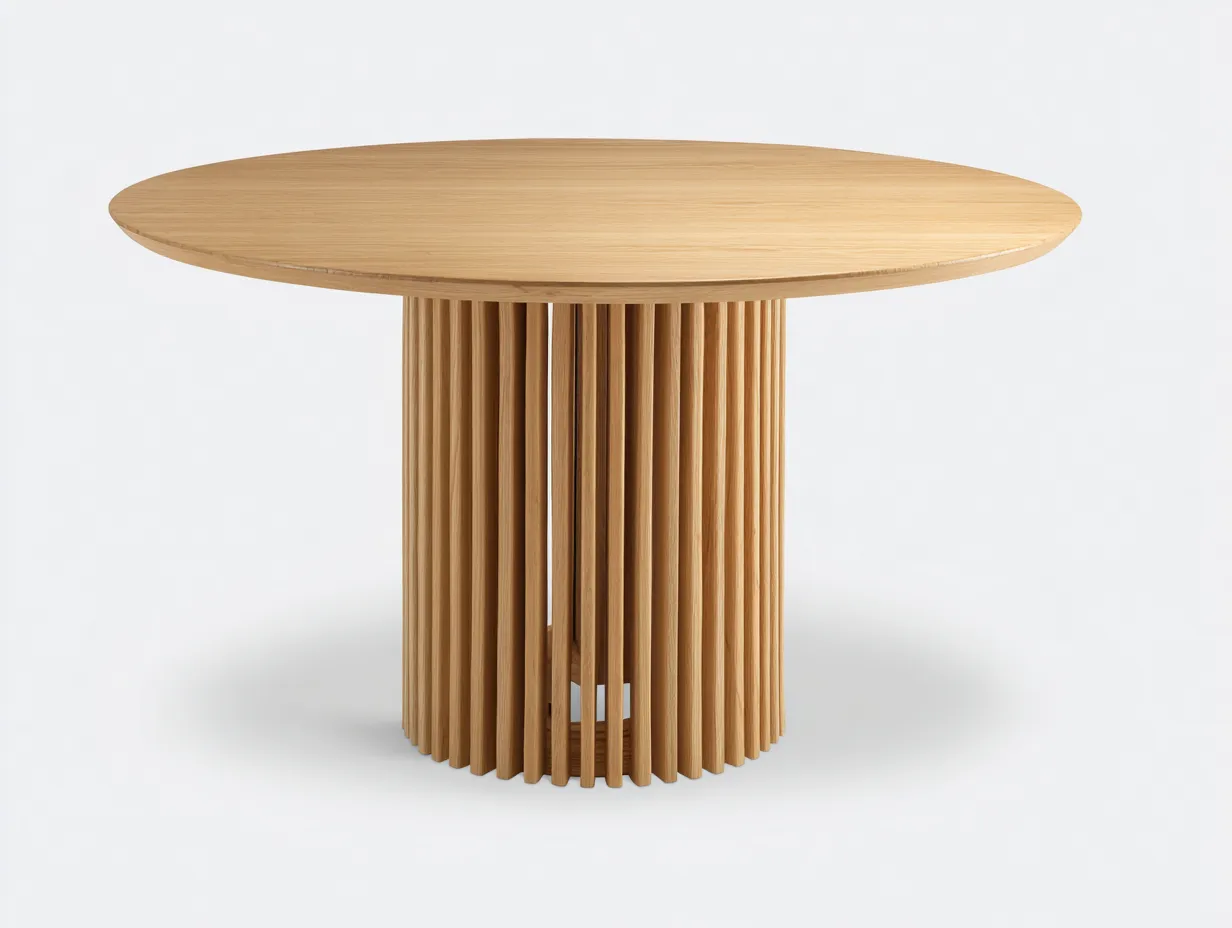Table de jardin-Bois massif-140 x 140 x 76 cm-Bois clair-Style moderne minimaliste-Noriaianest