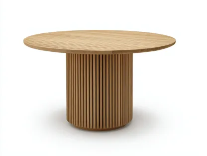 Table de jardin-Bois massif-142 x 142 x 76 cm-Bois naturel clair-Style moderne-Noriaianest