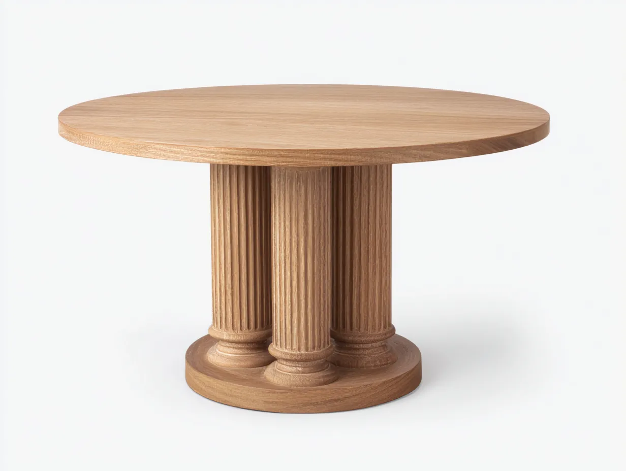 Table de jardin-Bois massif-138 x 138 x 76 cm-Bois naturel chaud-Style classique moderne-Noriaianest
