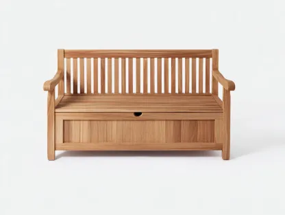 Banc de jardin-bois-150x60x90 cm-marron clair-style naturel avec rangement-Rinararoom
