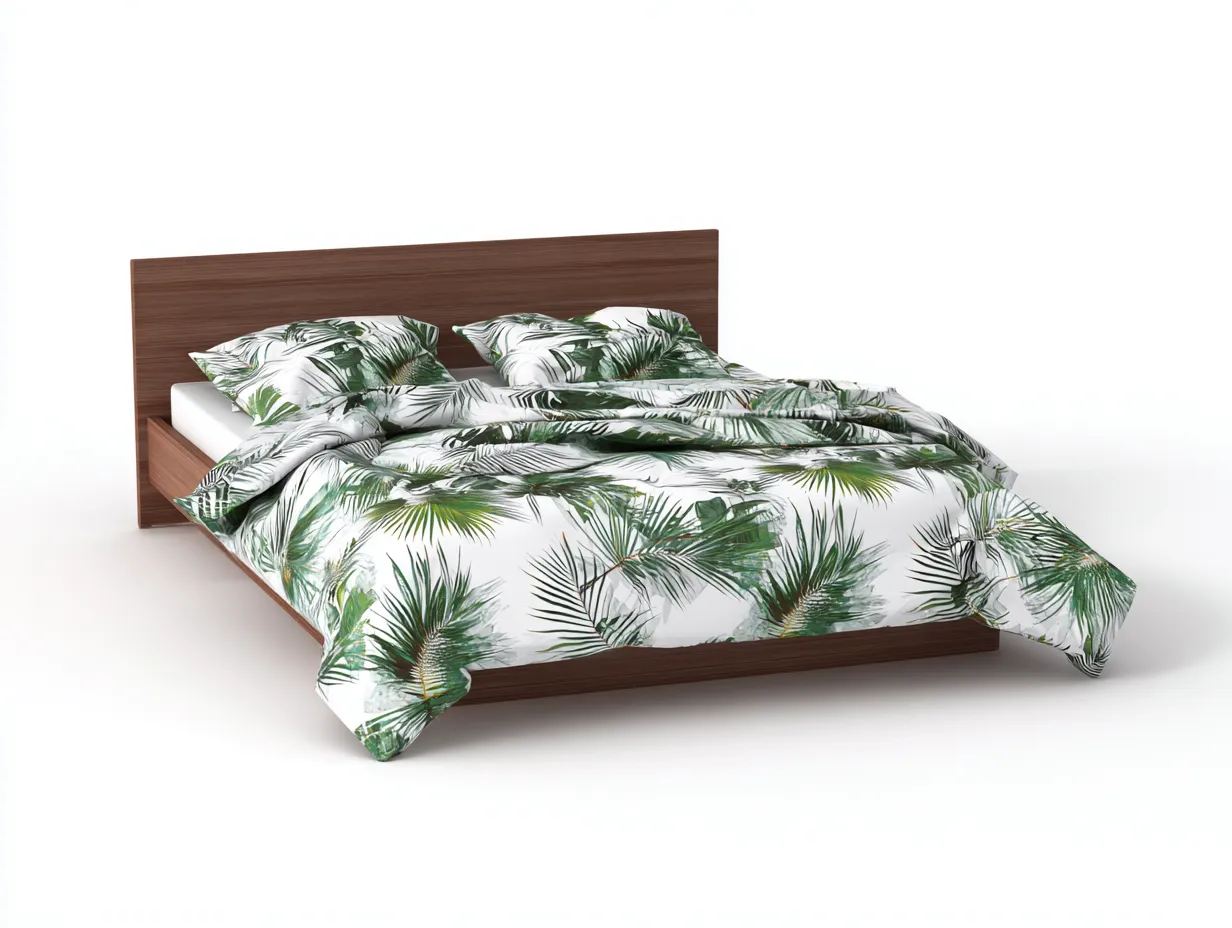 Lit double - Bois massif - 208 x 170 x 92 cm - Brun - Style moderne-Zalahahaus