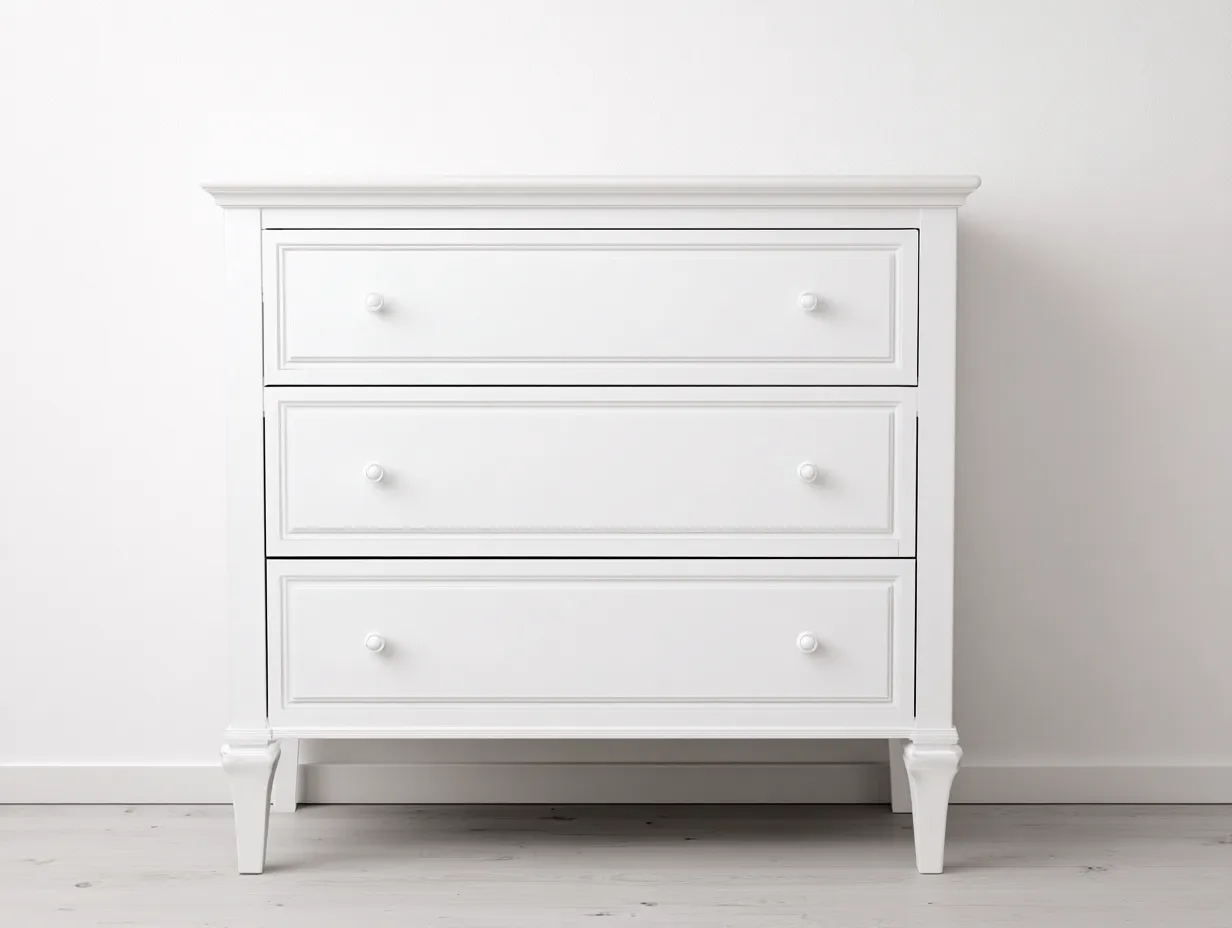Table de chevet-MDF-68 x 45 x 70 cm-blanc-style classique élégant-Zalahahaus