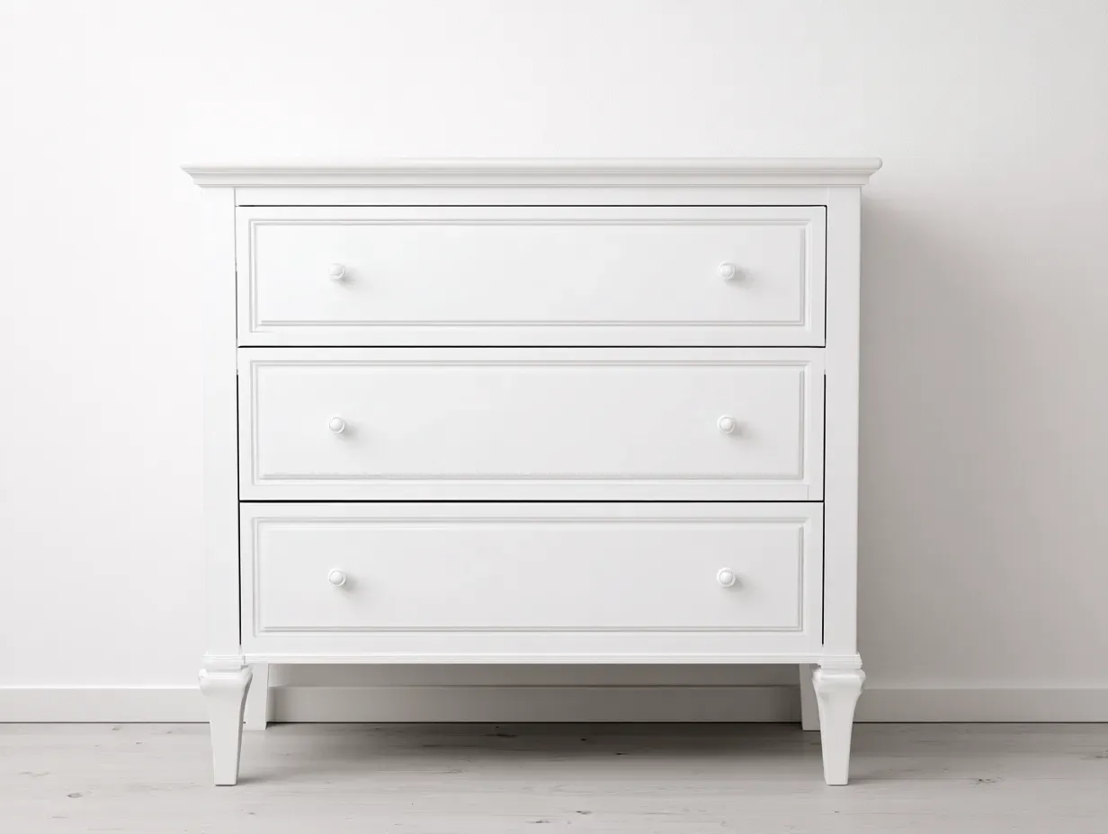 Table de chevet-MDF-68 x 45 x 70 cm-blanc-style classique élégant-Zalahahaus