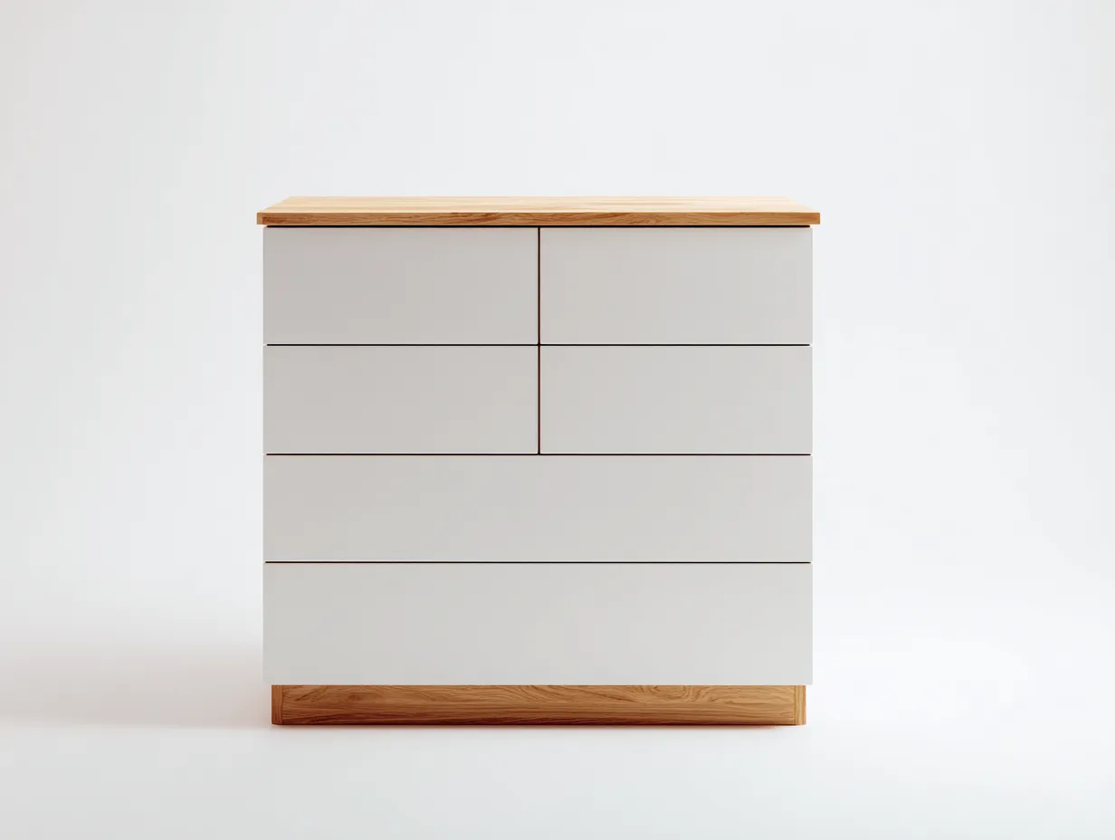 Table de chevet-MDF-bois-72 x 44 x 64 cm-blanc-style naturel-style moderne-Zalahahaus
