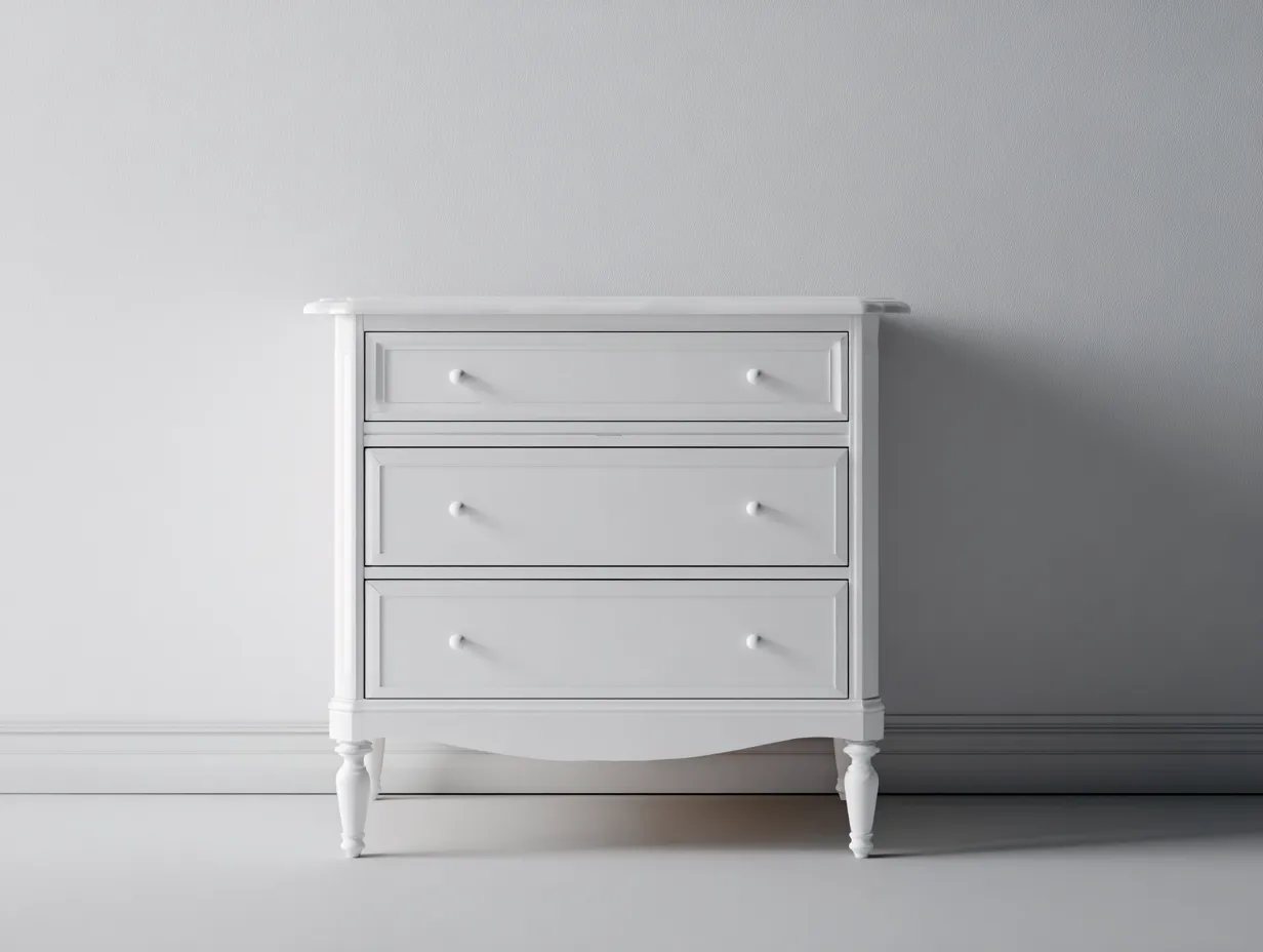 Table de chevet-MDF-65 x 43 x 66 cm-blanc-style classique-Zalahahaus