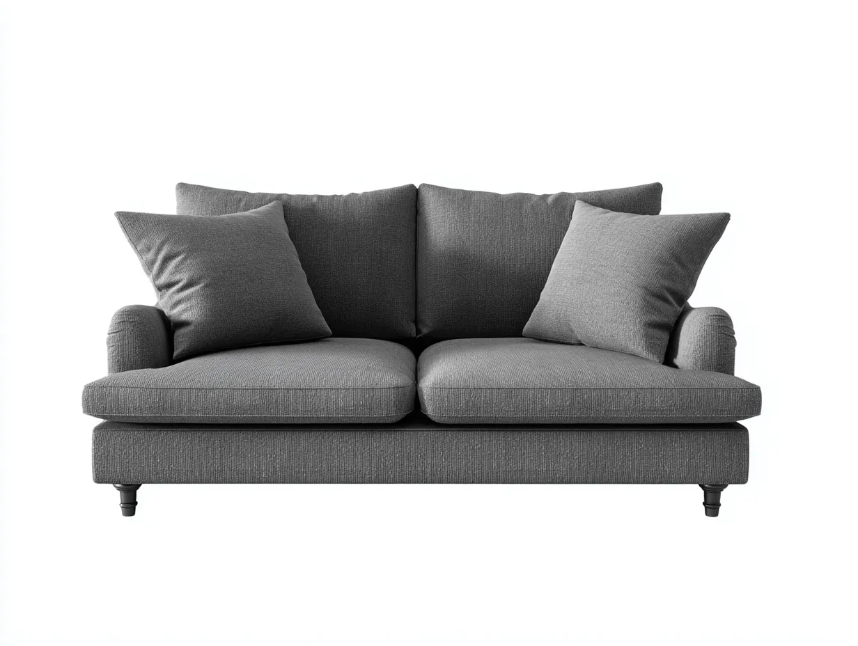 Canapé 2 places - tissu - 185 x 93 x 85 cm - gris moyen - style contemporain confortable-Modiiohaus