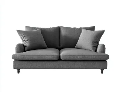 Canapé 2 places - tissu - 185 x 93 x 85 cm - gris moyen - style contemporain confortable-Modiiohaus