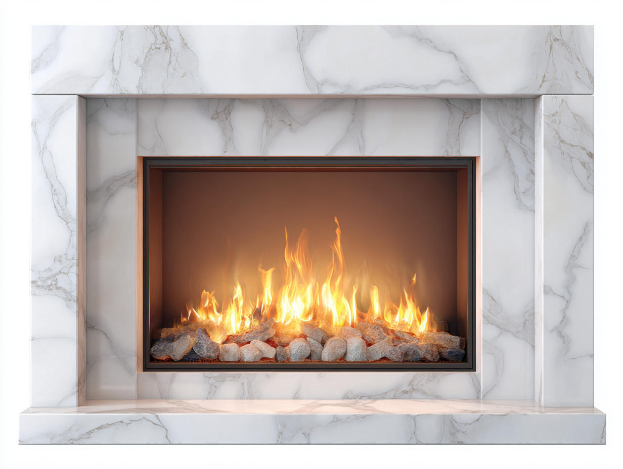 Cheminée électrique - pierre artificielle-verre-métal - 130x28x85 cm - blanc-gris - style moderne élégant-Dosolialiving