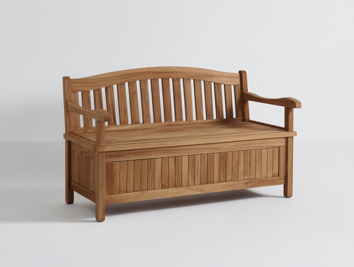 Banc de jardin-bois massif-138 x 62 x 92 cm-bois naturel-style classique-Vamonzadecor
