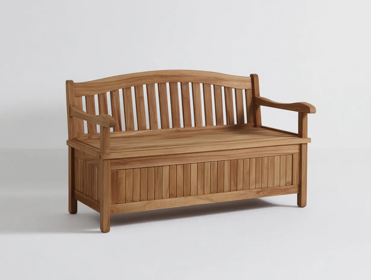 Banc de jardin-bois massif-138 x 62 x 92 cm-bois naturel-style classique-Vamonzadecor
