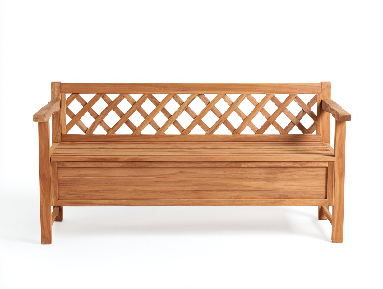 Banc de jardin-bois massif-140 x 58 x 88 cm-bois naturel-style classique-Vamonzadecor