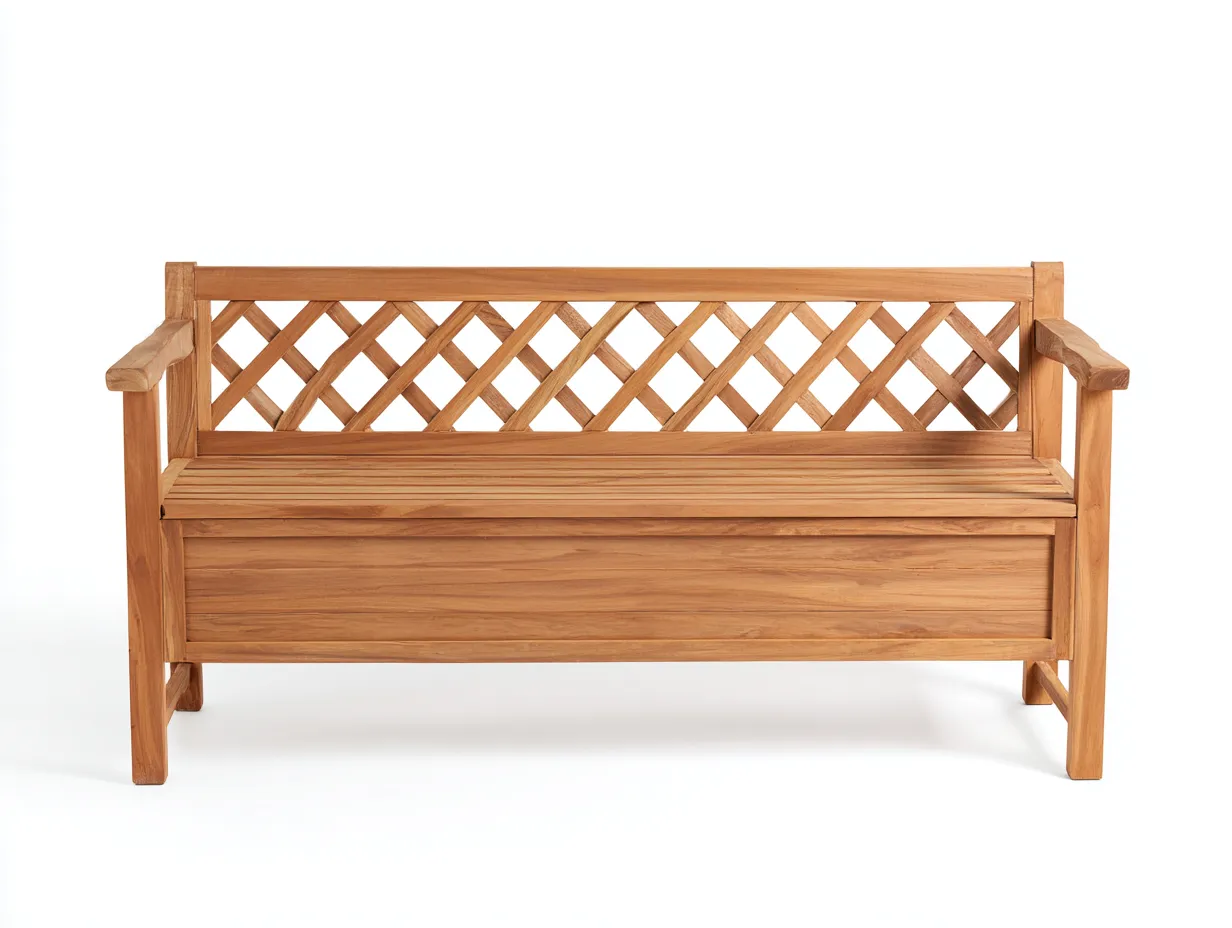 Banc de jardin-bois massif-140 x 58 x 88 cm-bois naturel-style classique-Vamonzadecor