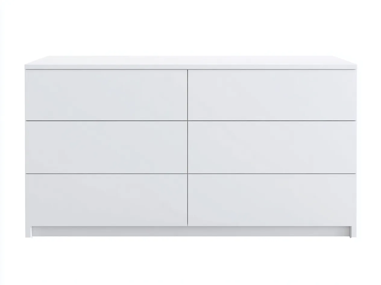 Commode-MDF-métal-124 x 45 x 79 cm-blanc brillant-style minimaliste-Roriamidecor