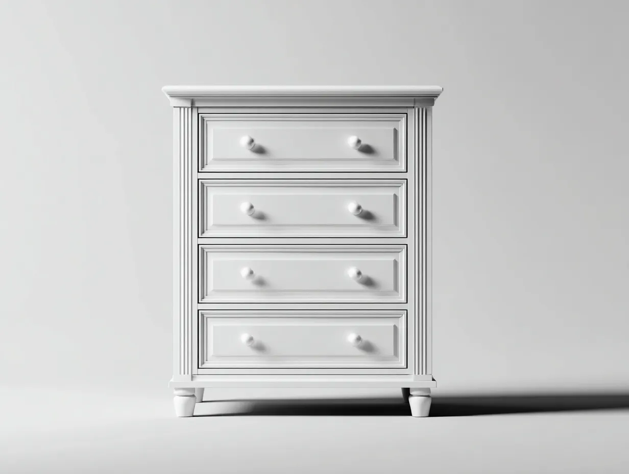 Commode-MDF-68 x 42 x 92 cm-blanc-style classique-Soviavanest