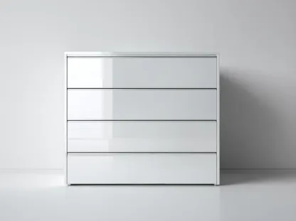 Commode-MDF-métal-90 x 46 x 95 cm-blanc-style moderne-Soviavanest