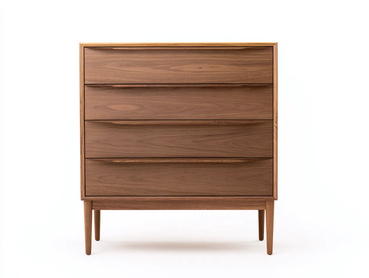 Commode-bois massif-82 x 44 x 100 cm-noyer-style rétro-Soviavanest