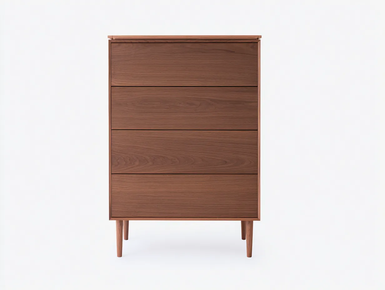 Commode-bois massif-74 x 42 x 102 cm-noyer-style rétro-Soviavanest