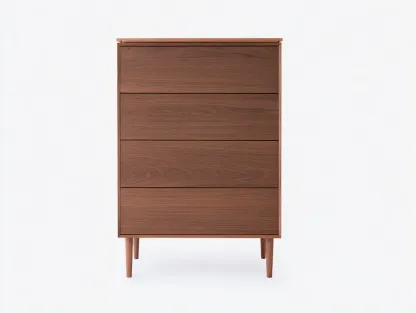 Commode-bois massif-74 x 42 x 102 cm-noyer-style rétro-Soviavanest