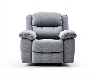 Fauteuil relax - tissu microfibre - 93 x 99 x 105 cm - gris - style contemporain-Soviavanest