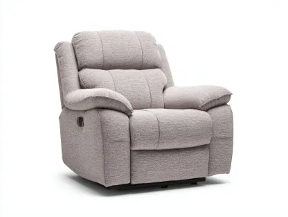 Fauteuil relax - tissu chenille - 95 x 100 x 106 cm - beige chiné - style contemporain-Soviavanest