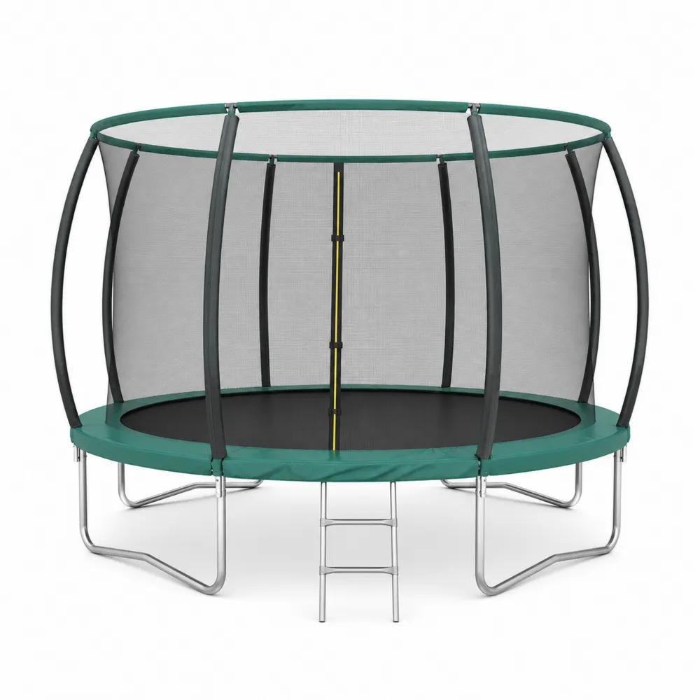 Cama elástica redonda acero galvanizado 305 cm Verde/Gris-Dravtrivoqelx