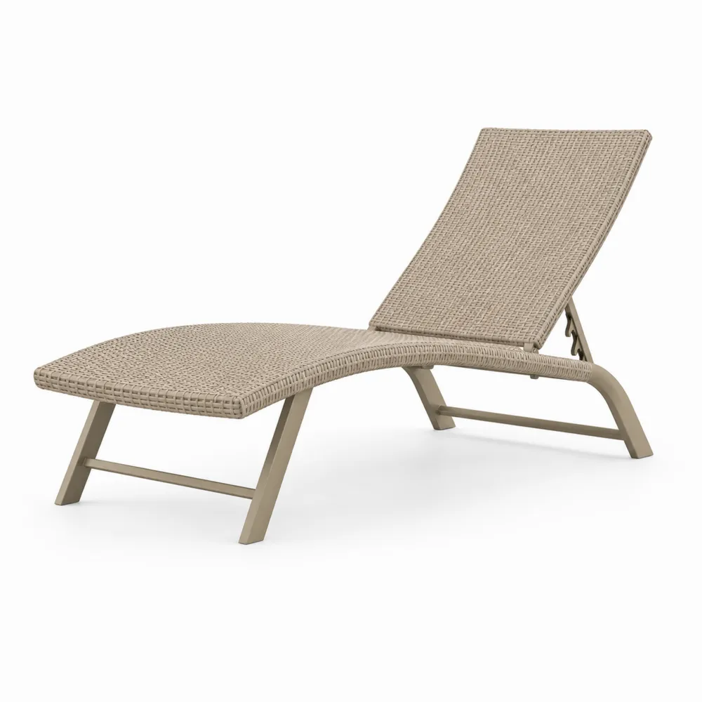 Tumbona de Poliratán Beige con Estructura de Aluminio-Dravtrivoqelx