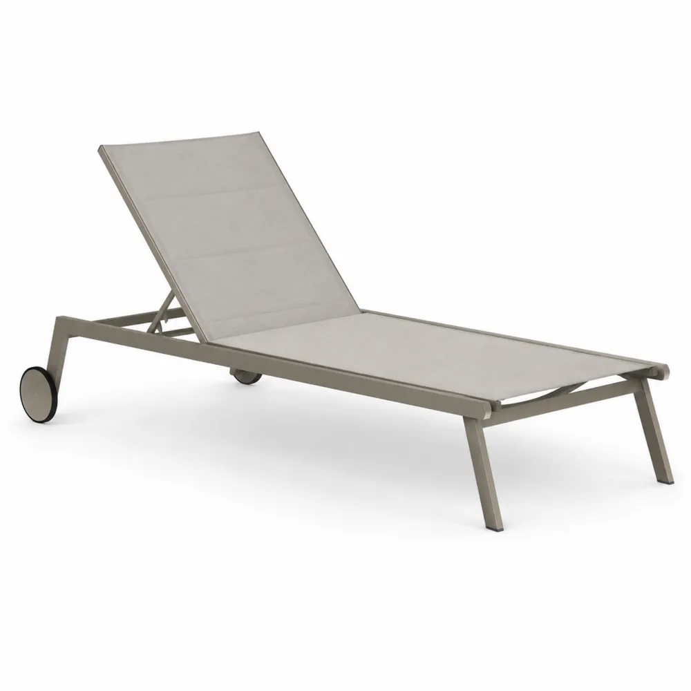 Tumbona de aluminio para exterior con tejido ajustable-Dravtrivoqelx