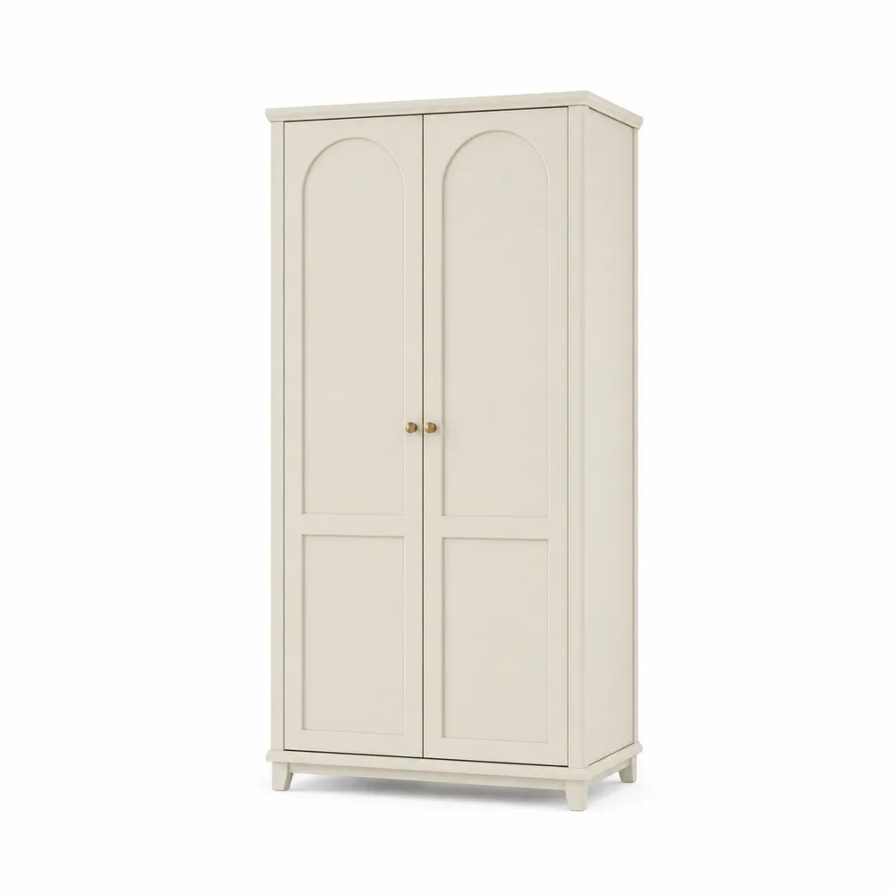 Armario de Madera con Puertas Dobles Beige-Dravtrivoqelx