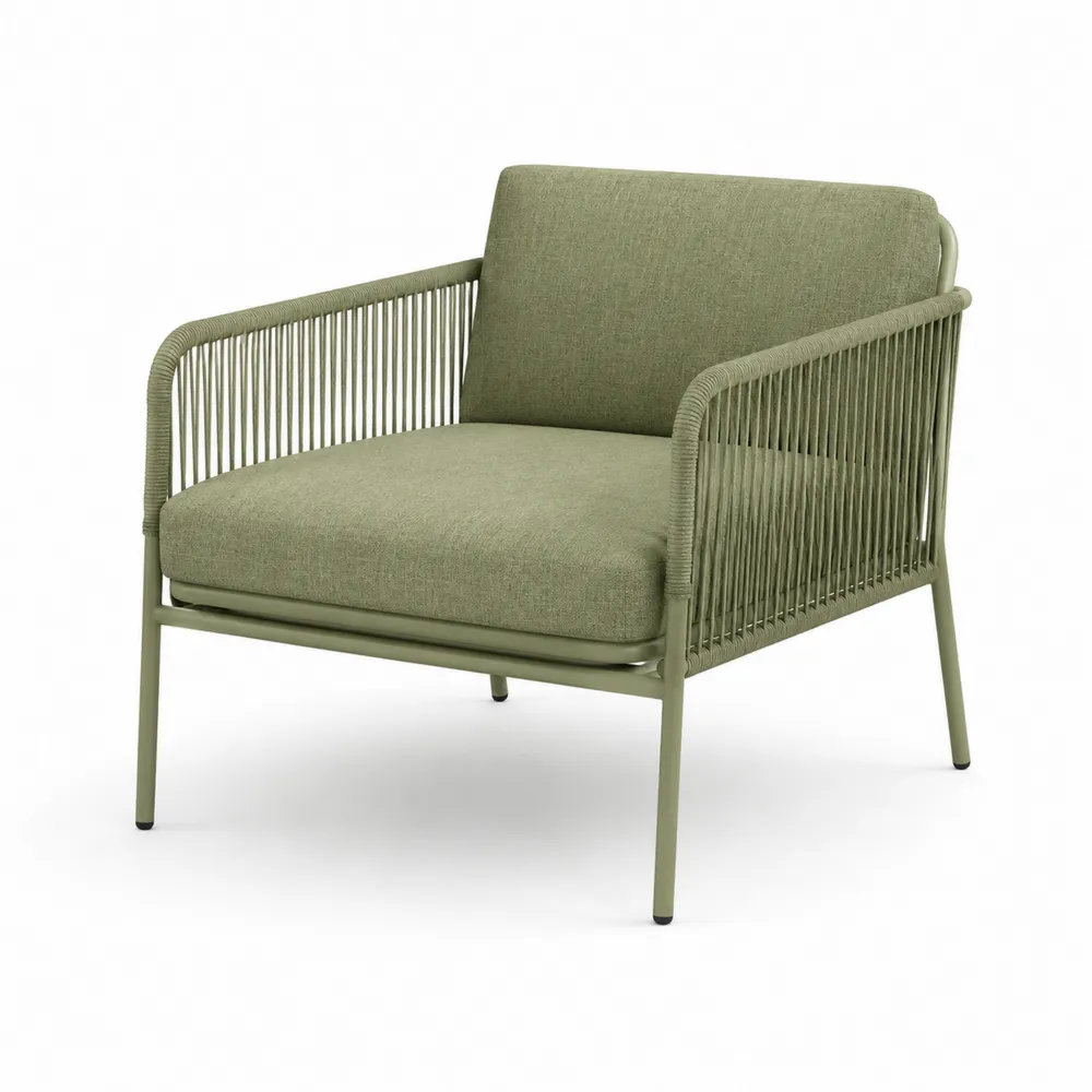Sillón de jardín con estructura de metal y cojines de poliéster-Dravtrivoqelx