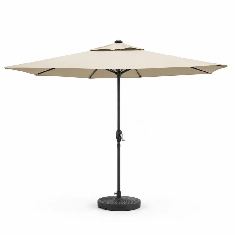 Sombrilla de Aluminio con Cubierta de Poliéster Beige de 300 cm-Dravtrivoqelx
