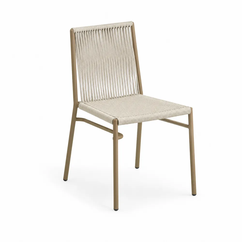 Silla de aluminio con cuerda de poliéster Beige-Dravtrivoqelx