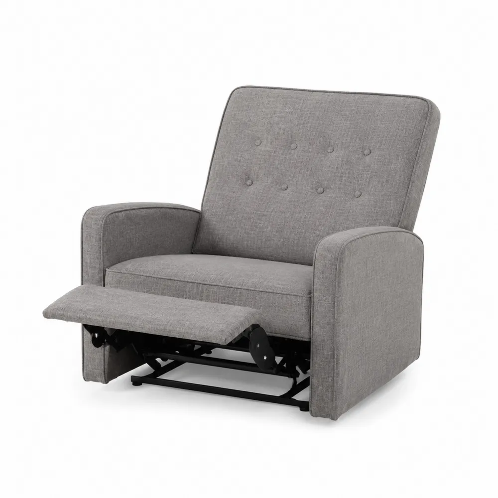 Fauteuil inclinable en tissu polyester gris-Solvortinela