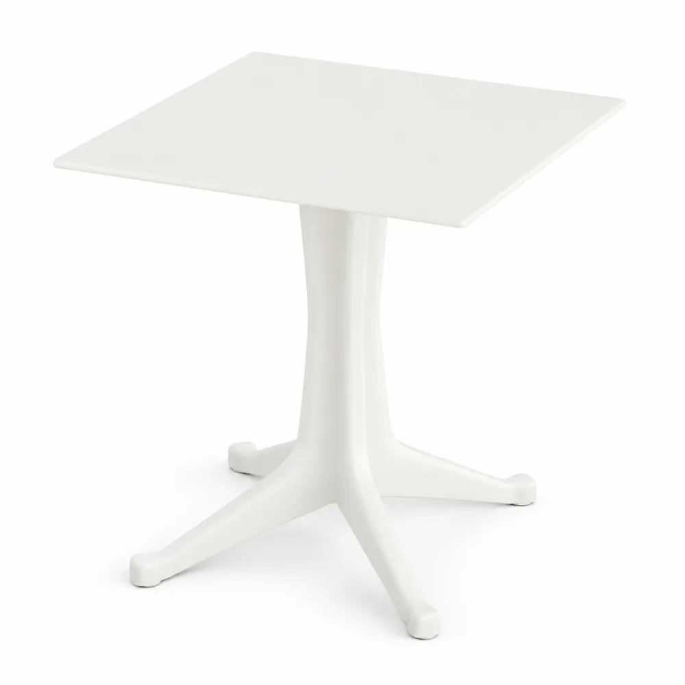 Table carrée en plastique Blanche 70 cm-Solvortinela