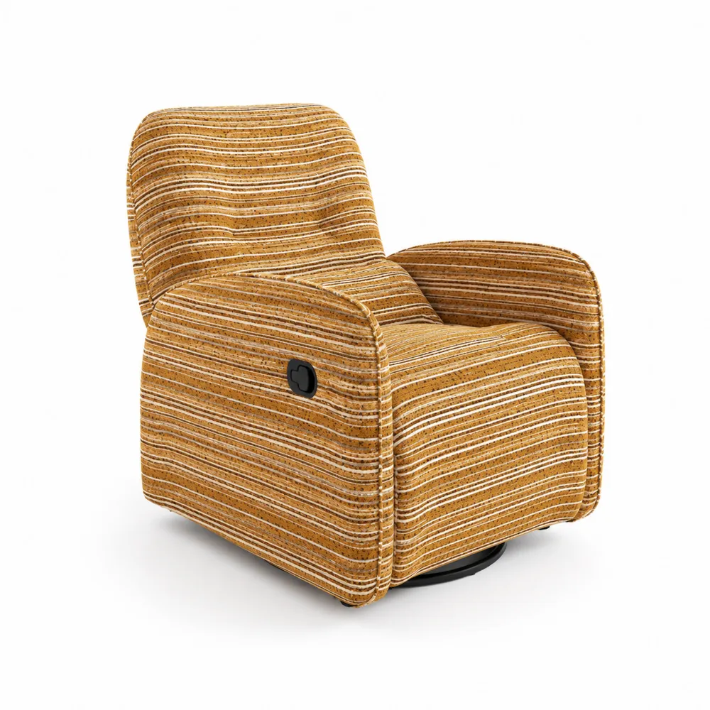 Fauteuil inclinable en tissu rayé brun-Solvortinela