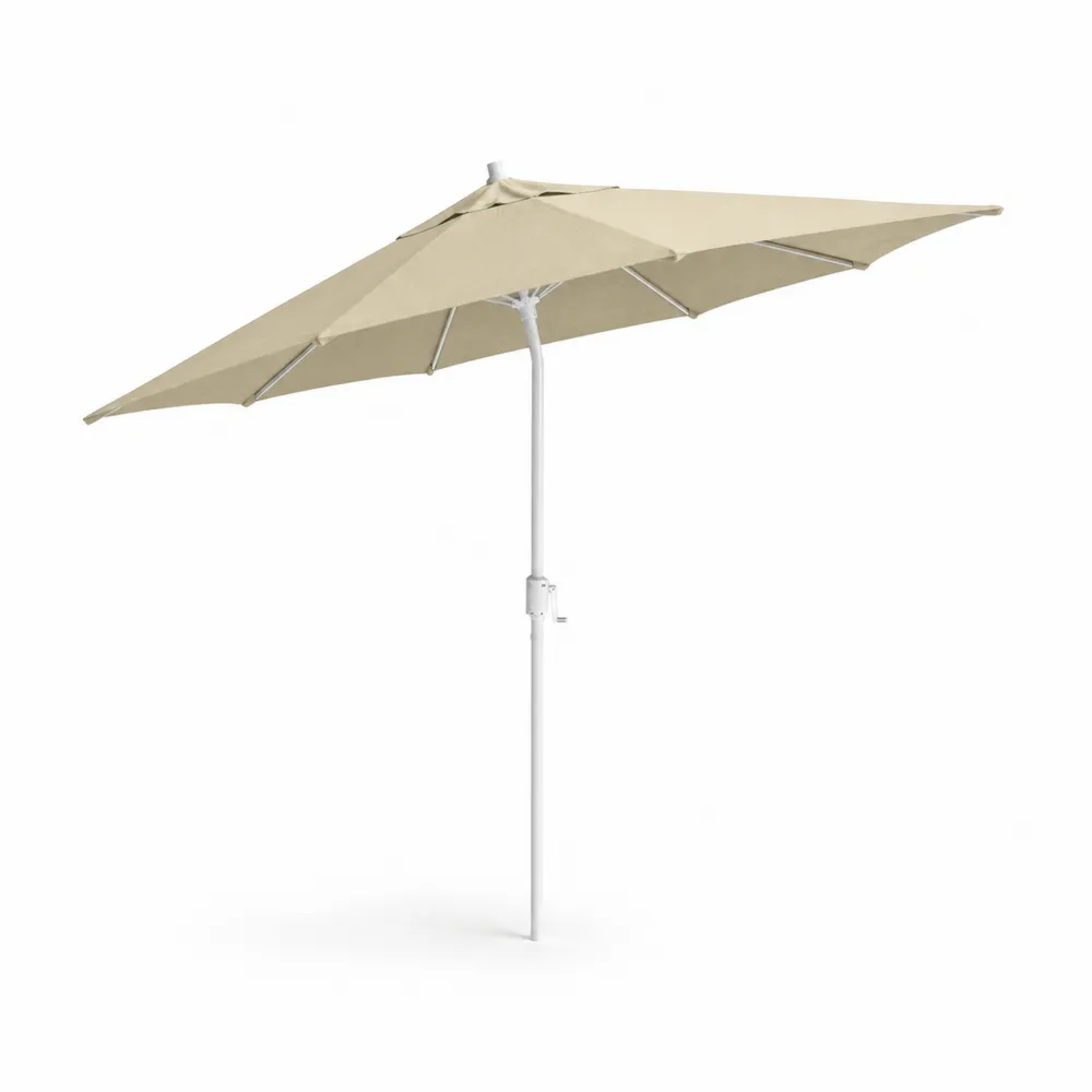 Parasol en Aluminium et Toile en Polyester Beige 270 cm-Solvortinela