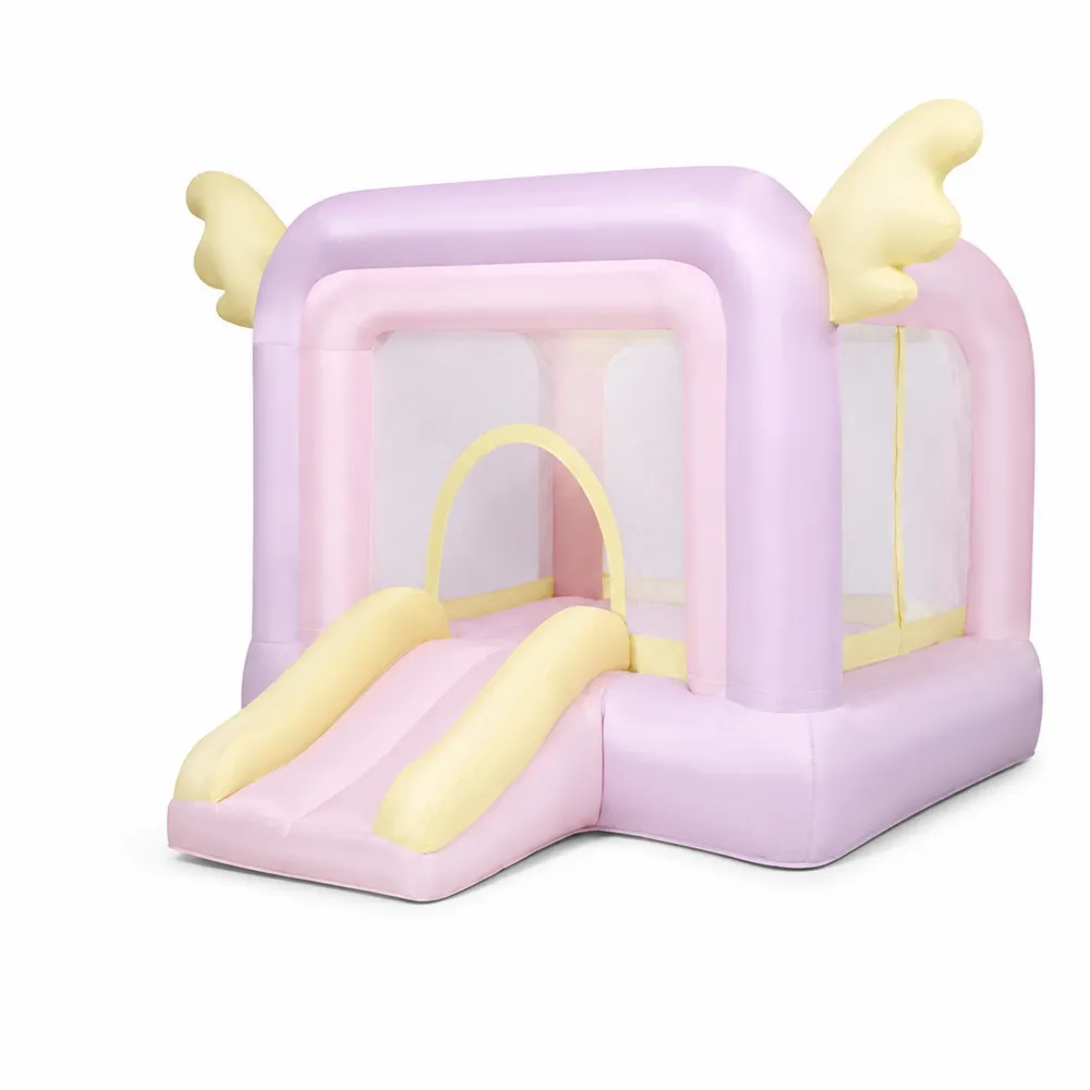 Château gonflable en PVC avec toboggan et ailes-Solvortinela