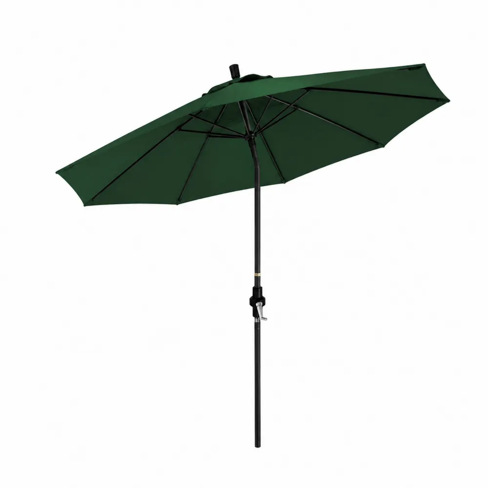 Parasol rond en polyester vert avec mât en aluminium 300 cm-Solvortinela