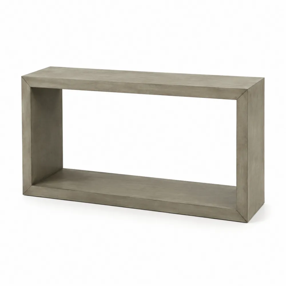 Console en béton rectangulaire 120x30x75 cm Gris-Solvortinela
