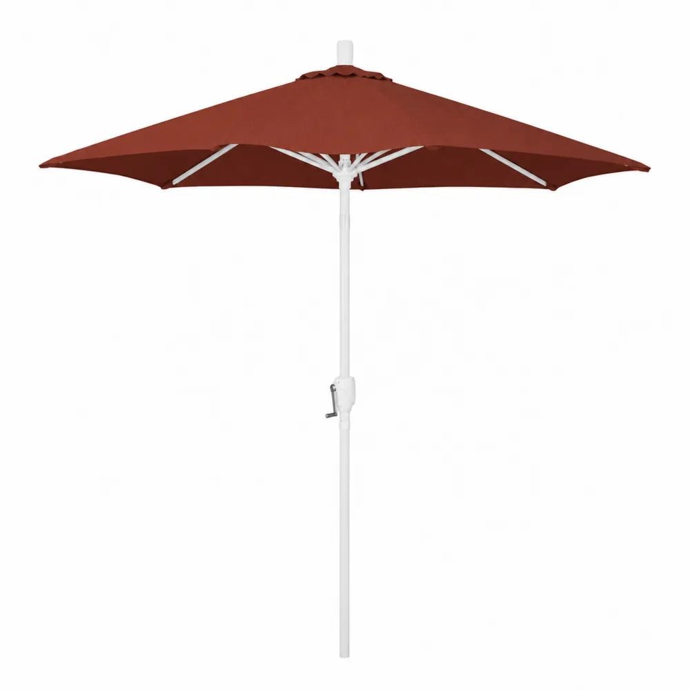 Parasol Rond 3m Polyester Rouge avec Mât en Aluminium-Solvortinela