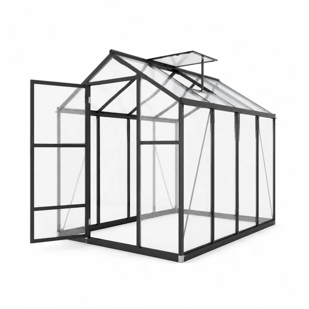 Serre de Jardin en Aluminium et Panneaux en Polycarbonate-Solvortinela