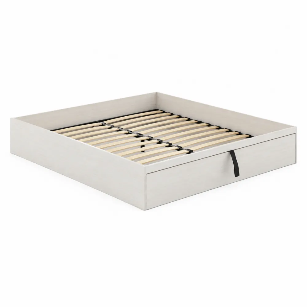 Lit en bois MDF avec rangement 140x200 cm-Solvortinela