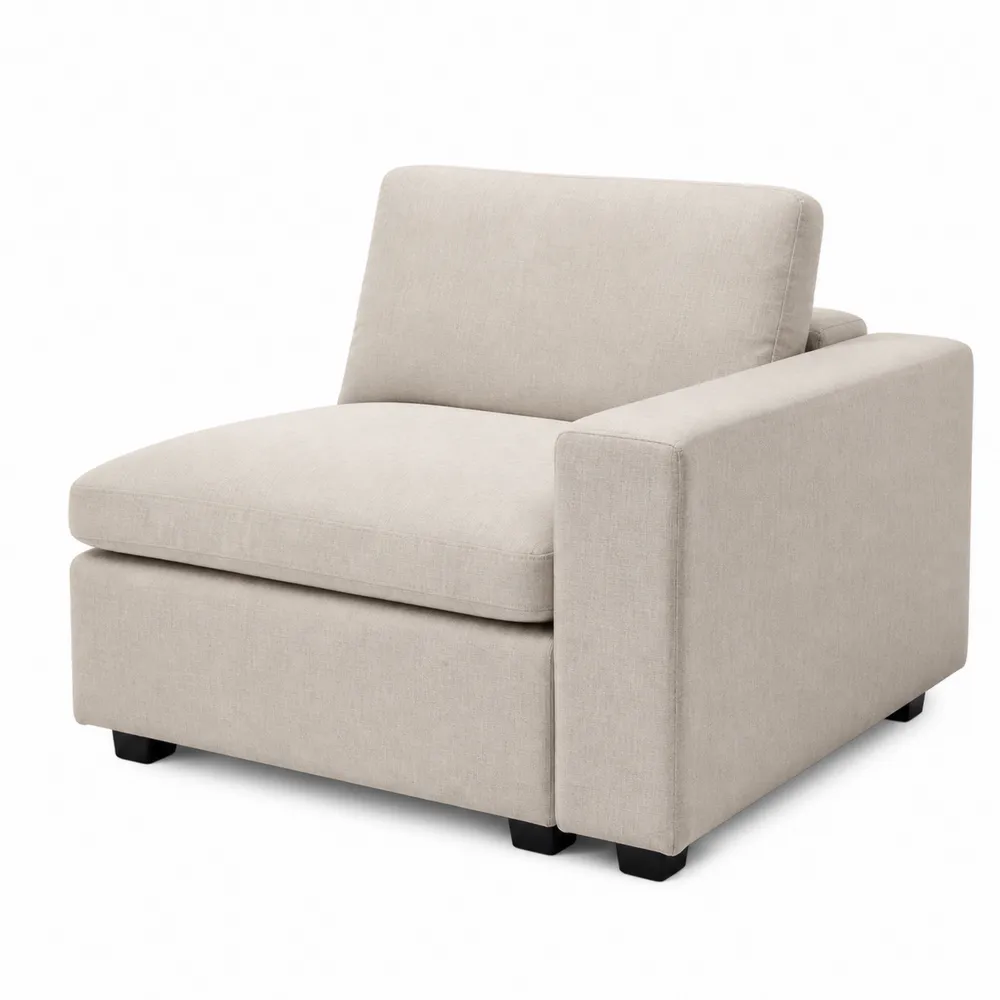 Fauteuil en Tissu Beige-Simplivillaeu
