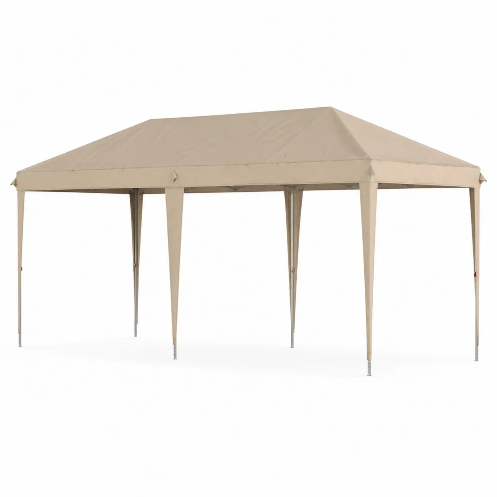 Tente extérieure 3 x 6 m en métal et polyester beige-Simplivillaeu